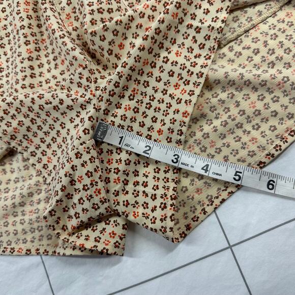 Toad&Co Shorts Womens Large Tan Sunkissed Barley Ditsy Floral Pull On Active - Picture 13 of 15